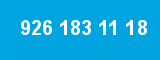 926 183 11 18
